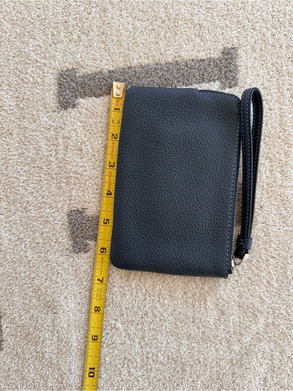 Coach Black Leather Wristlet with Red Script Logo - Picture 4 of 7